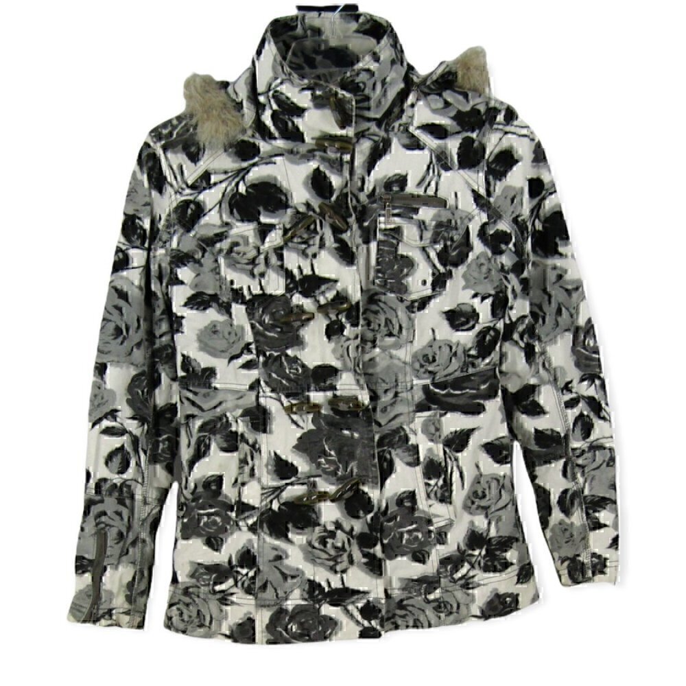 Hurley Faux Fur Hooded Winter Jacket Cotton Extra Small toggle closure